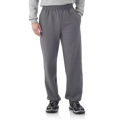 Fruit of the Loom Best Collection Men's Fleece Elastic Bottom Pant,CHARCOAL HEATHER, XL