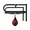 vidaXL Speed Ball Platform Set with Adjustable Wall-Bracket and PVC Punching Bag for MMA, Boxing, Martial Arts Training Equipment, Easy-to-Install, Black view 4