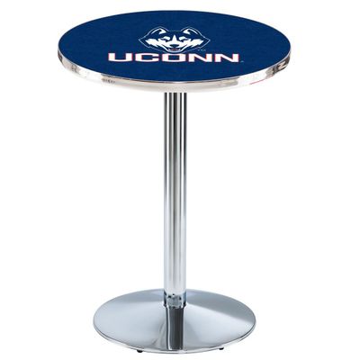 Holland Bar Stool Co. University of Connecticut Pub Table in Chrome Finish (28 in. Dia. x 42 in. H (62 lbs.))