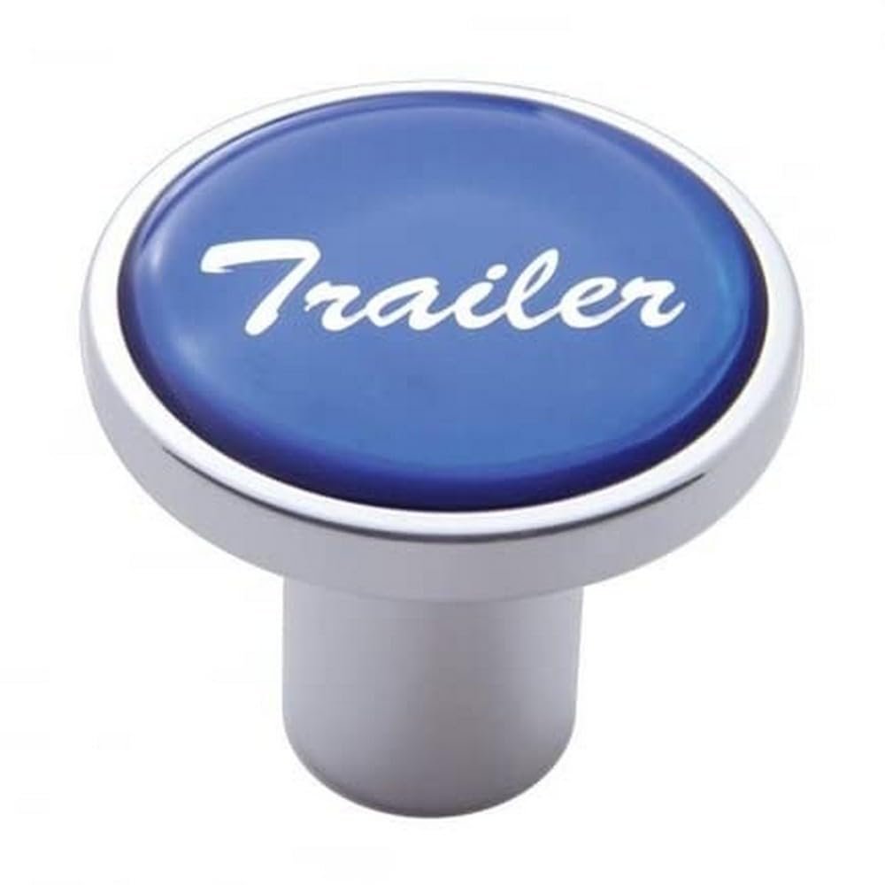 United Pacific 23230 - Air Brake Valve Control Knob - "Trailer", Blue Glossy Sticker