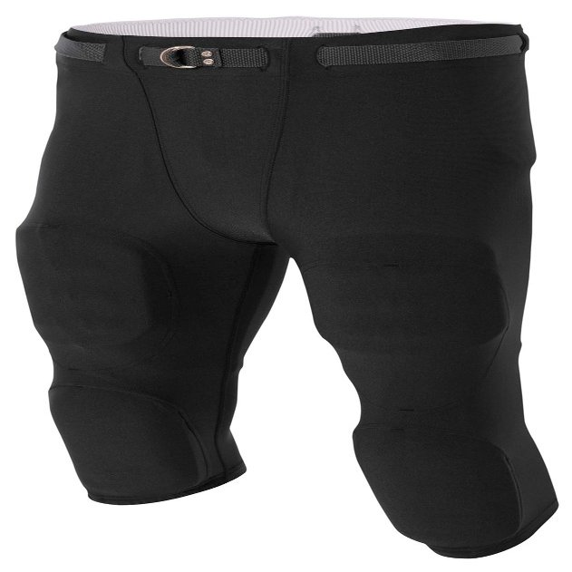 A4 Men's Flyless Football Pant, Black, Medium