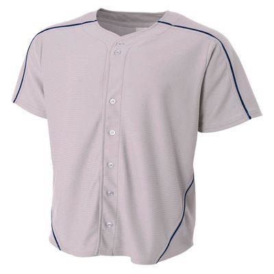 A4 NB4214-GYN Warp-Knit Baseball Jersey, Large