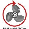 MERCURY 8M8026640 Spitfire Elite Series 4-Blade Aluminum Propeller, 10.1 Dia. X 15 Pitch, Right Hand Rotation view 2