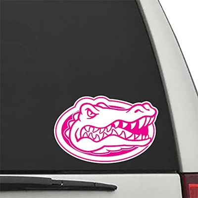 Florida Gators HOT PINK GATOR HEAD LOGO 12" Vinyl Decal Car Truck Window Sticker UF
