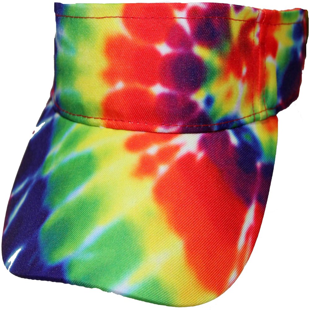 Tie Dyed Shop Rainbow Spiral Tie Dye Visor Cap