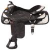 Tough 1 Youth Challenger Silver Show Saddle, Black, 13 1/2-Inch view 1