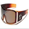 Biohazard Optics New Mens Riding Biking Driving Retro Sunglasses (RED-ORANGE TIPS) view 1