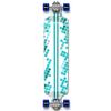 YOCAHER Professinal Speed Drop Down Complete Longboard Skateboard (White Digital Wave) view 1