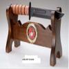 All American Gifts Knife Desk Display Stand (USCG Emblem) Compatible with k-Bar