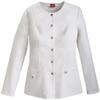 Dickies Women's Xtreme Stretch Crew Neck Snap Front Warm-Up Jacket, White, XXX-Large view 1