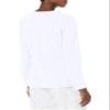 Dickies Women's Xtreme Stretch Crew Neck Snap Front Warm-Up Jacket, White, XXX-Large view 2