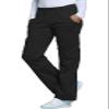 Cherokee Women's Tall Workwear Scrubs Core Stretch Pull-On Cargo Pant, Black, X-Large/Tall view 2