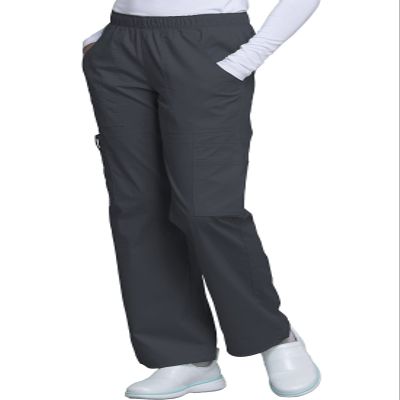Cherokee Women's Tall Workwear Scrubs Core Stretch Pull-On Cargo Pant, Pewter, Small/Tall