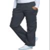 Cherokee Women's Tall Workwear Scrubs Core Stretch Pull-On Cargo Pant, Pewter, Small/Tall view 2