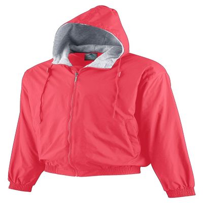 Augusta Sportswear Youth Hooded Taffeta Jacket/Fleece Lined S Red