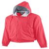 Augusta Sportswear Youth Hooded Taffeta Jacket/Fleece Lined S Red view 1