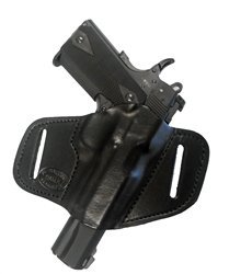 Pro Carry Gun Holster S&W 59 Series - 5904, 5906 7 Right Hand Outside The Waistband Black Leather
