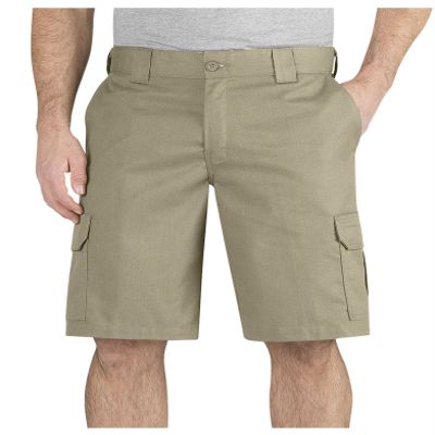 Dickies Men's 11 Inch Regular Fit Stretch Twill Cargo Short, Desert Sand, 30