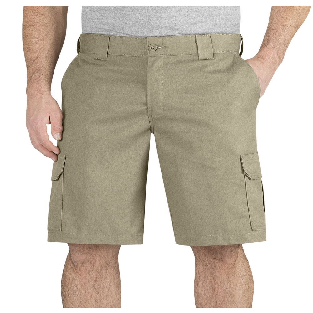 Dickies Men's 11 Inch Regular Fit Stretch Twill Cargo Short, Desert Sand, 30