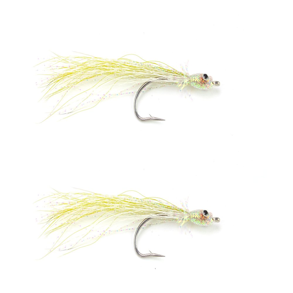 Wild Water Fly Fishing Green Short Tail EEL Saltwater Flies, Size 1/0, Qty. 3
