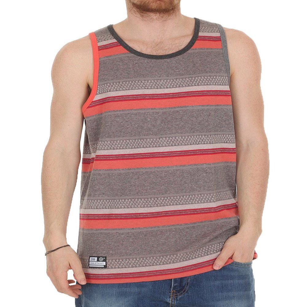 LRG Men's L-Megawatt Tank Top, Charcoal Heather, Small