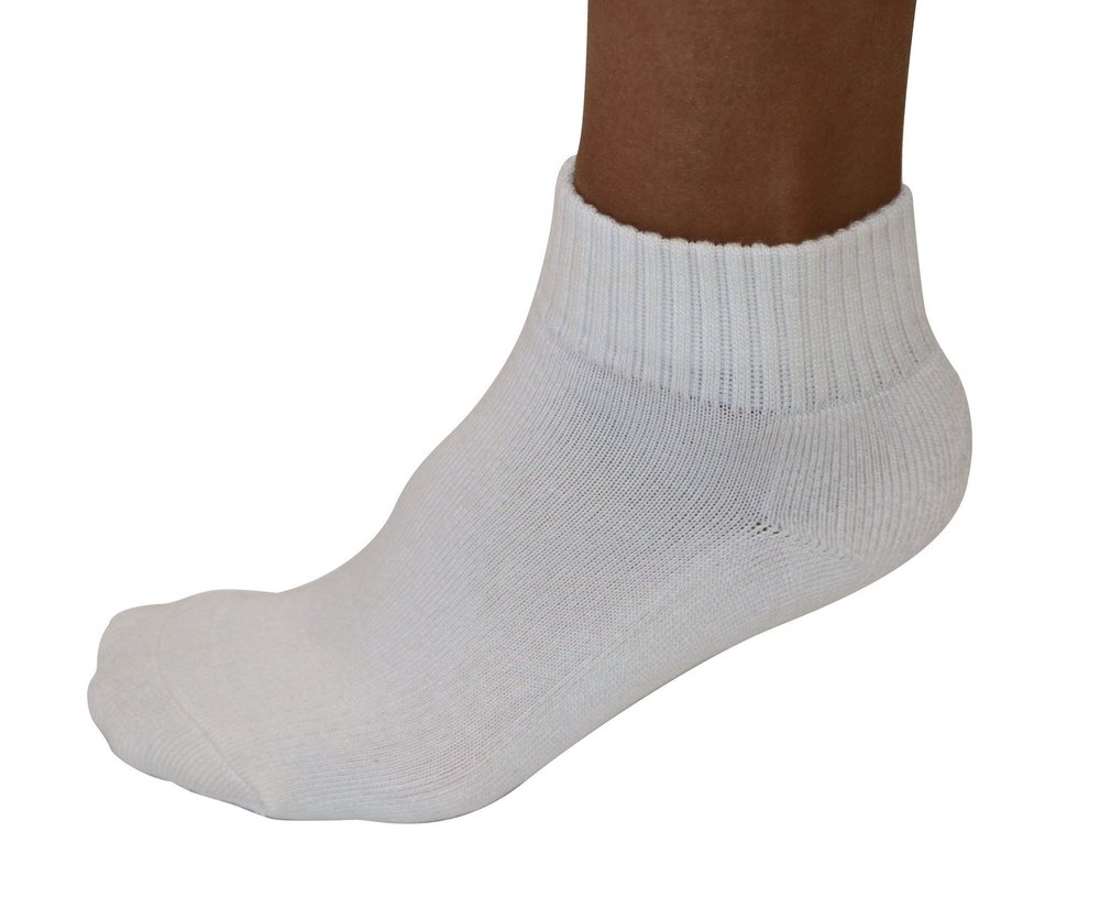 Spun Bamboo Men's 1/4 Crew Ankle Sport Sock-Small-Natural
