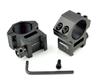 Sniper 1" / 25mm Scope Ring Mount for Picatinny Rails, Medium Profile, Locktight 4 Screws per Ring view 1