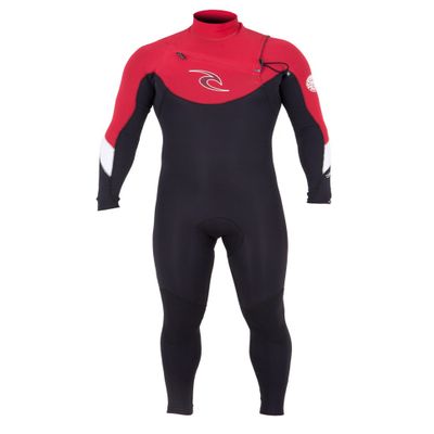 Rip Curl Dawn Patrol Chest Zip 4/3 GB Wetsuit, Red, X-Small