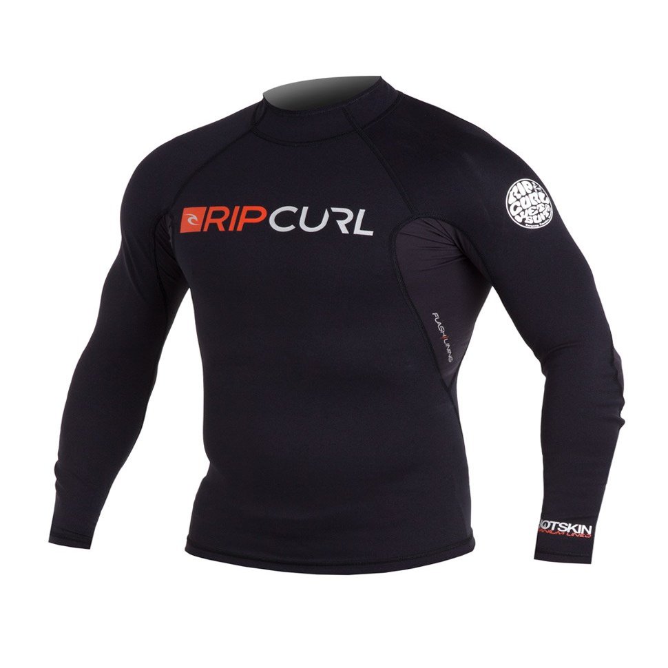 Rip Curl Hotskin Long Sleeve Wetsuit Jacket, Black, Medium