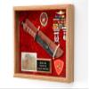 Military Knife or Pistol Display Case wall mount - 16 x 12 x 3 All Branch of service available (USCG Emblem/Black Velvet) view 1