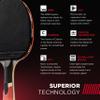 STIGA Pro Carbon Performance-Level Table Tennis Racket with Carbon Technology for Tournament Play - Red and Blue Colors view 4