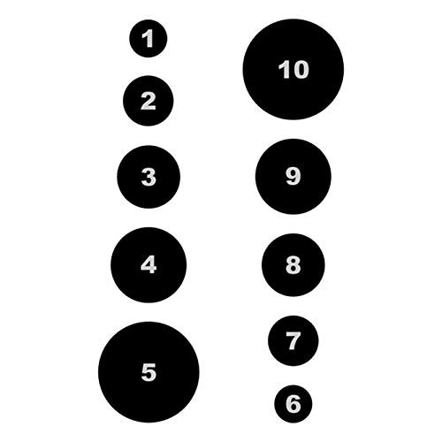 VB-52 VARIED CIRCLE COMMAND TRAINING TARGET 25 PACK