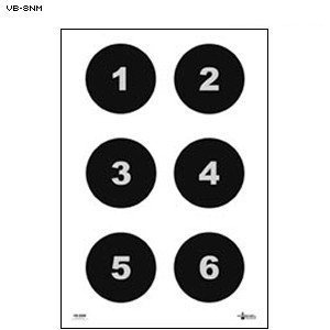 8" CIRCLE WITH NUMBER COMMAND TRAINING TARGET 25 PACK