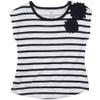 Carter's Girls Copper Sunset Cap-Sleeve Striped Top (2T-6X) (Youth 4, Navy Stripe) view 1