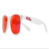 Society43 NCAA Mississippi Old Miss Rebels MS-6 White Frame Blue Lenses Sunglasses, One Size, White view 1