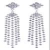 #12350 Diamond Top Multi Line Duster Earrings view 1