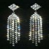 #12350 Diamond Top Multi Line Duster Earrings view 2