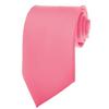 K. Alexander Mens Necktie SOLID Satin Neck Tie Hot Pink view 1