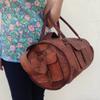 Komal's Passion leather 24 Inch Mens Leather Duffle Sports Gym Overnight Travel Weekend Bag view 3