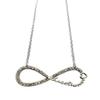 NYFASHION101 Directioner Fans Paved Infinity with 18" Link Chain Necklace, Silver-Tone view 1