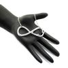 NYFASHION101 Directioner Fans Paved Infinity with 18" Link Chain Necklace, Silver-Tone view 2