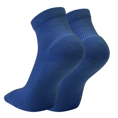 COUVER Premium Quality Athletic Crew Cushioned Basketball Socks - Blue S