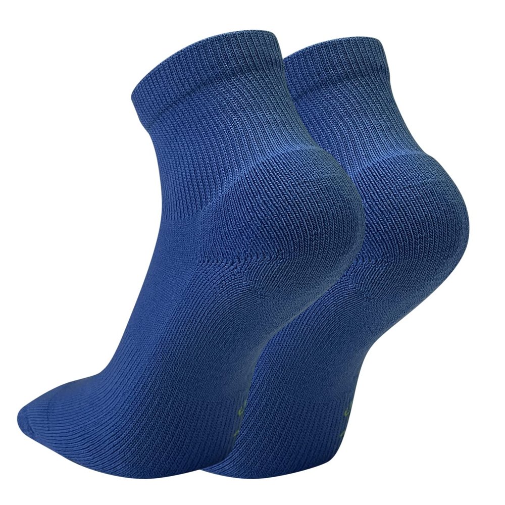COUVER Premium Quality Athletic Crew Cushioned Basketball Socks - Blue S