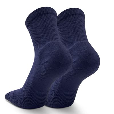 COUVER Premium Quality Athletic Crew Cushioned Basketball Socks - Dark Purple L