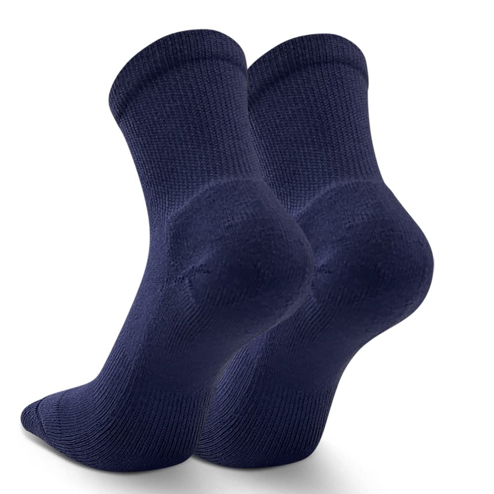 COUVER Premium Quality Athletic Crew Cushioned Basketball Socks - Dark Purple L