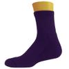 COUVER Premium Quality Athletic Crew Cushioned Basketball Socks - Dark Purple L view 2