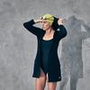 Speedo Women's Uv Cover Up Aquatic Quarter Sleeve Robe Solid White view 2