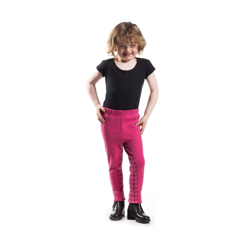 HyPERFORMANCE Tots Star Jodhpurs (M) (Pink/Gray & Silver Stars)
