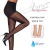 Hanes Silk Reflections Women's Sheerest Support Pantyhose with Compression, Control Top, Translucent Toe, All Day Comfort, Jet, Size CD (Pack of 1) view 2