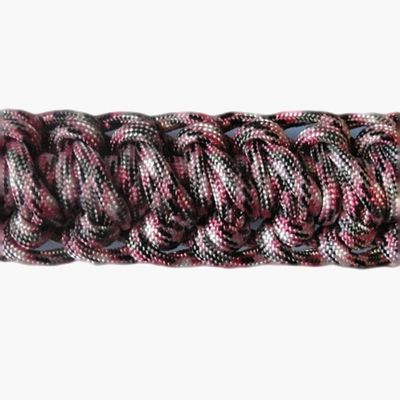550 Paracord Survival Belt with D-rings (Sneaky Pink Camo, Large)